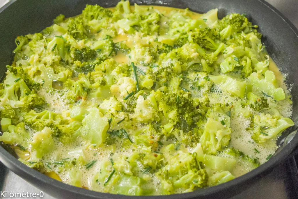 Frittata au brocoli et à la fêta - Étape 5