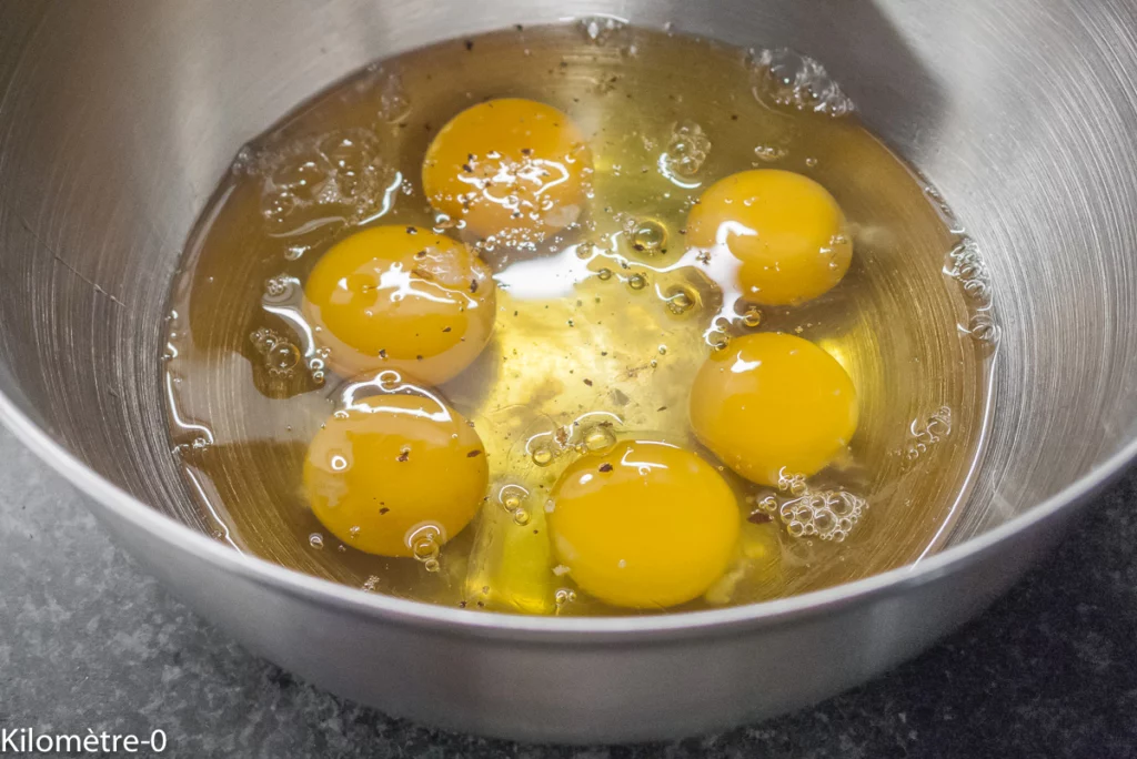 Frittata aux poivrons, haricots, olives et fêta - Étape 4