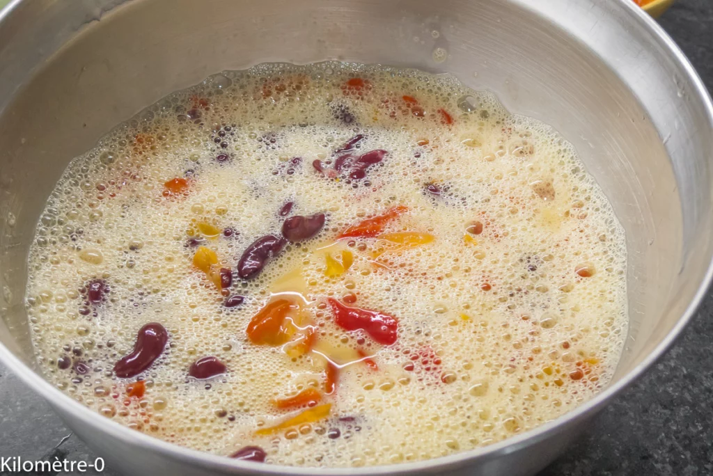 Frittata aux poivrons, haricots, olives et fêta - Étape 5