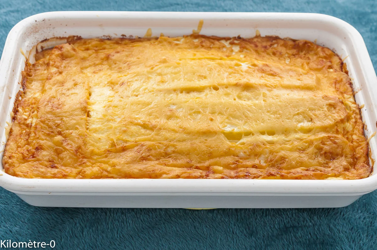 Photo de recette de gratin, poireaux, courgettes, ricotta, fromage, végétarien, légumes, été, automne, bio, Kilomètre-0, blog de cuisine réalisée à partir de produits de saison et issus de circuits courts