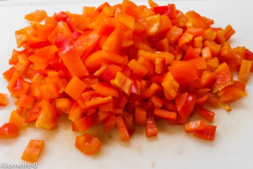 Pâtes aux poivrons, brocolis, chorizo et emmental - Étape 2