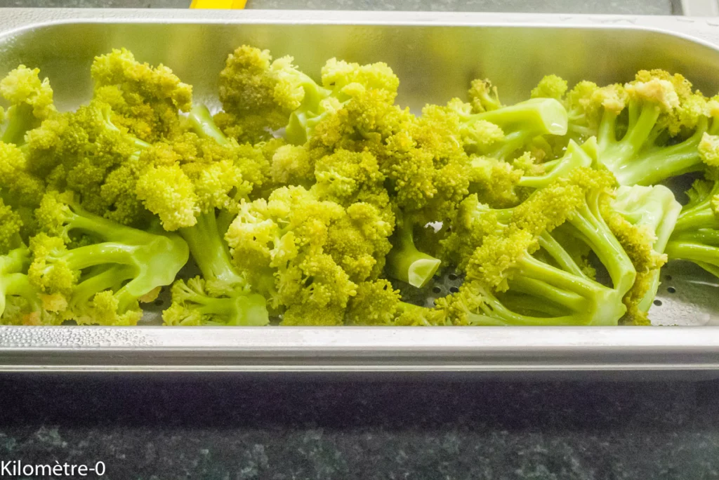 Pâtes aux poivrons, brocolis, chorizo et emmental - Étape 4