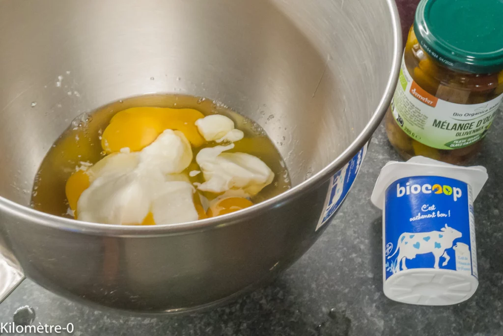 Cake salé haricots verts, fêta et olives - Étape 4