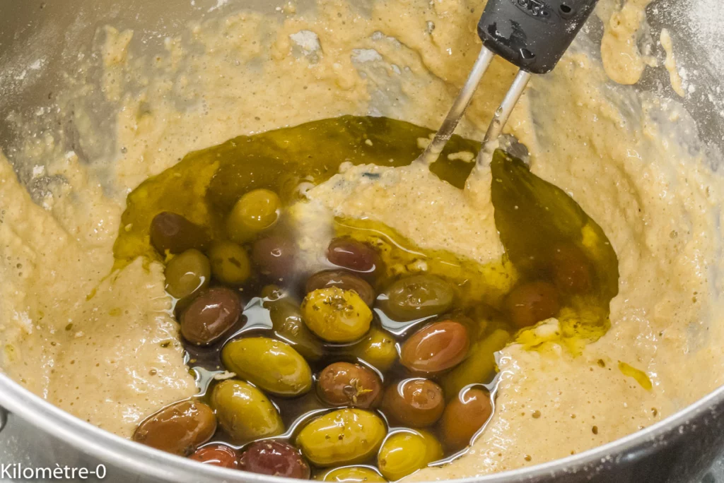 Cake salé haricots verts, fêta et olives - Étape 6