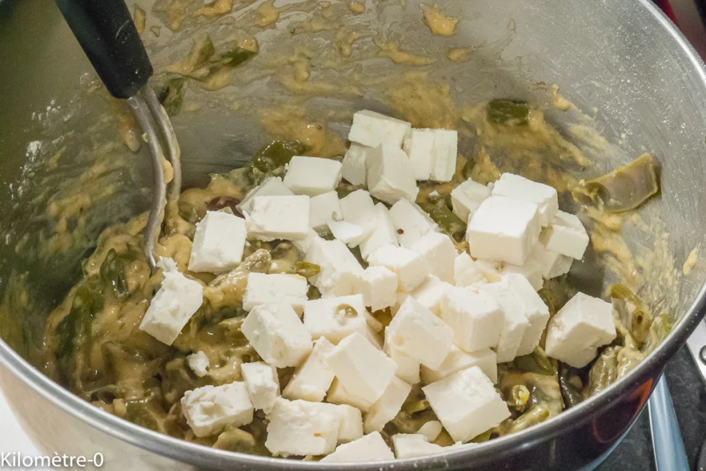 Cake salé haricots verts, fêta et olives - Étape 8