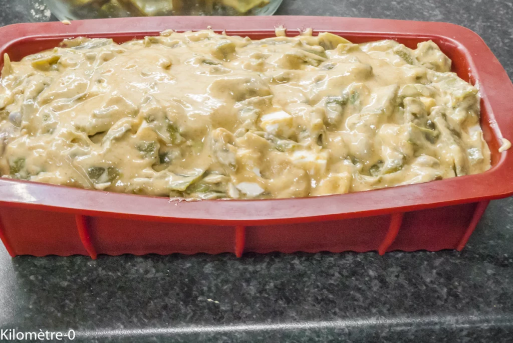 Cake salé haricots verts, fêta et olives - Étape 9