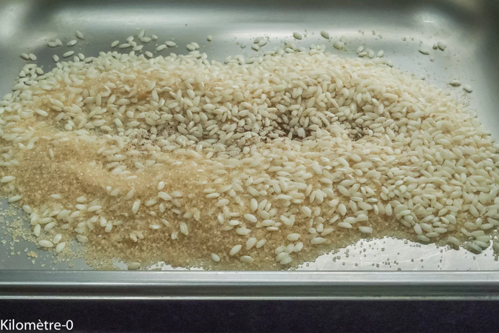 Riz au lait aux pistaches - Étape 1