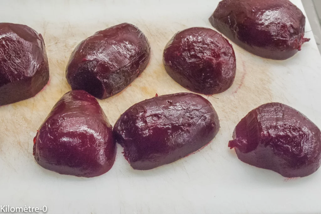 Salade de betteraves aux lentilles, radis et œufs durs - Étape 2