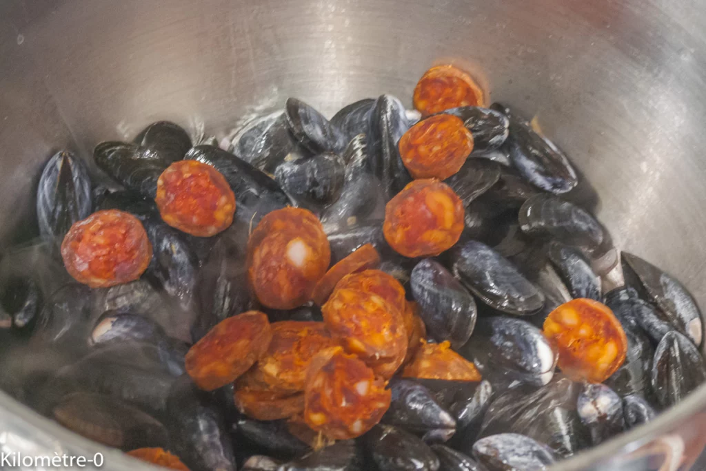 Moules au riz, potimarron et chorizo - Étape 10