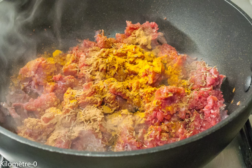 Pide au boeuf et oignons caramélisés - Étape 4