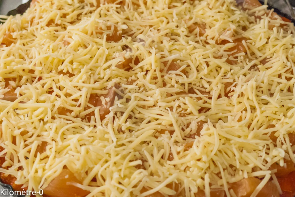 Pizza de chou fleur au saumon et à l’emmental - Étape 6