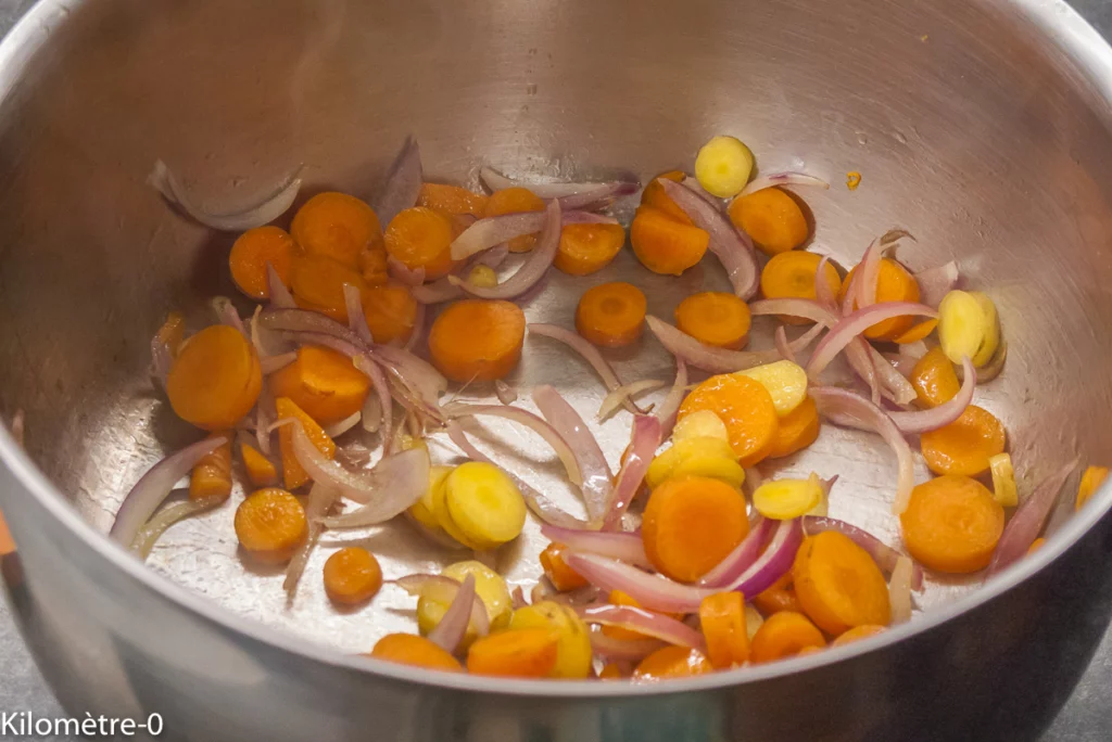 Lentilles vertes aux œufs pochés - Étape 2