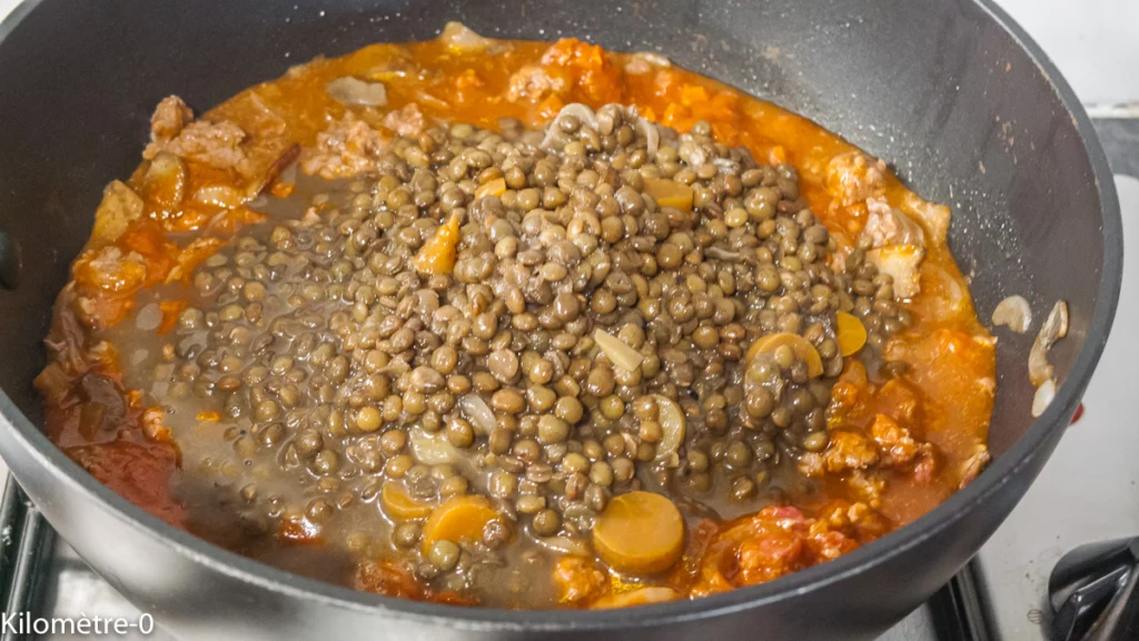 Pâtes bolognaises aux lentilles vertes - Étape 9