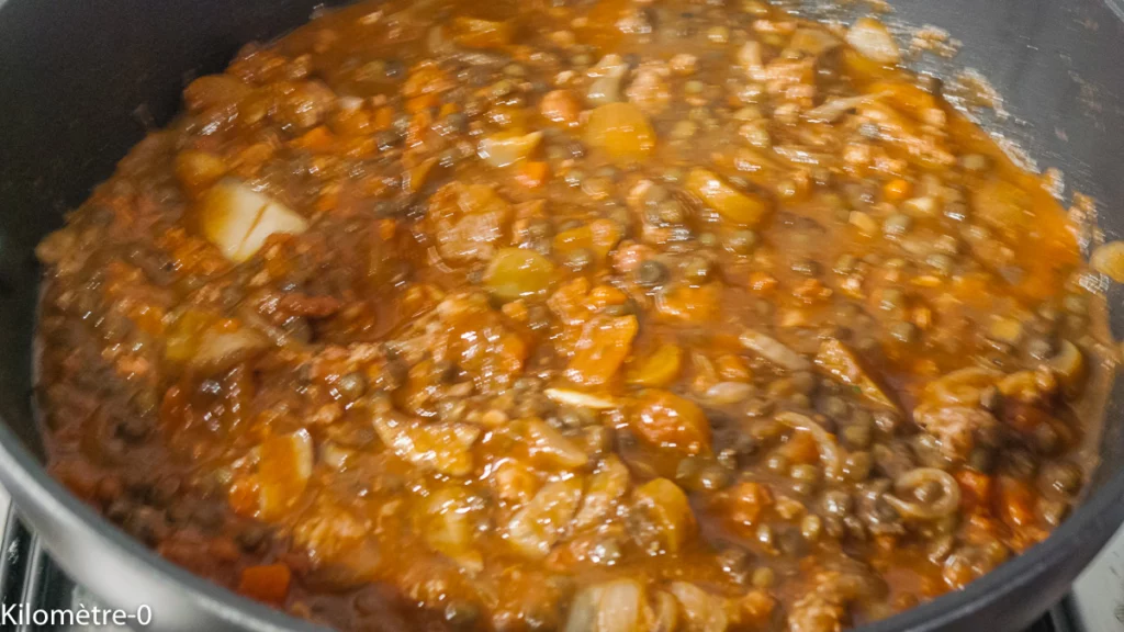 Pâtes bolognaises aux lentilles vertes - Étape 10