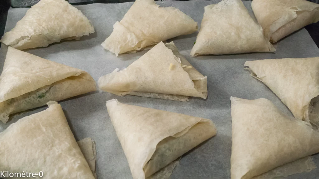 Briks aux épinards, aux noix et au fromage (emmental) - Étape 5