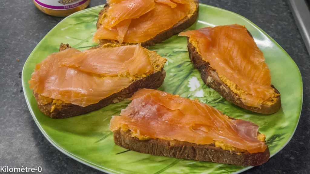 Tartine à la truite fumée et à l&rsquo;avocat - Étape 3