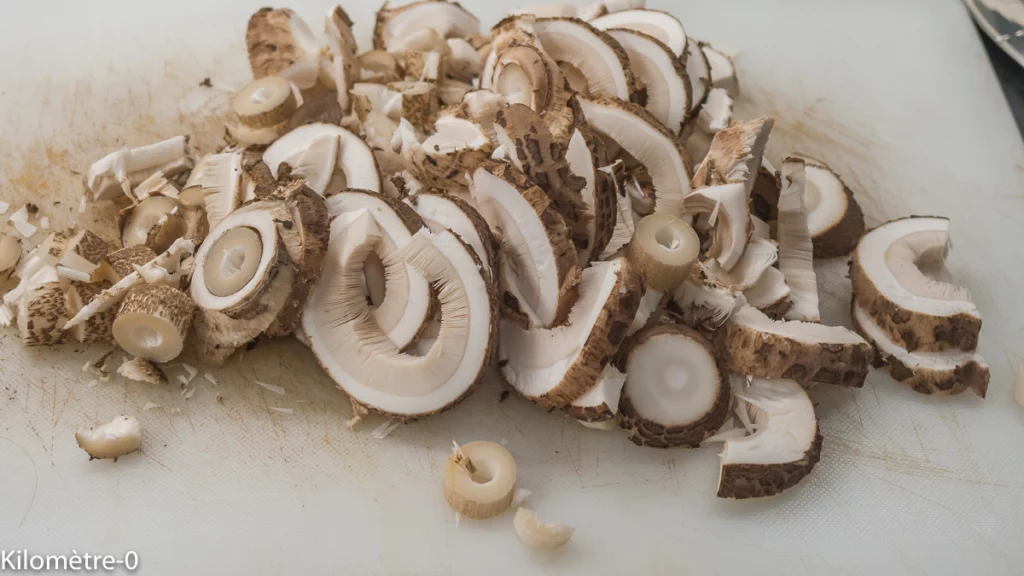 Pâtes au chorizo et champignons (coulemelles) - Étape 2