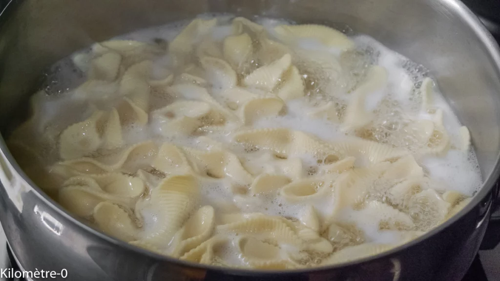 Pâtes au chorizo et champignons (coulemelles) - Étape 5