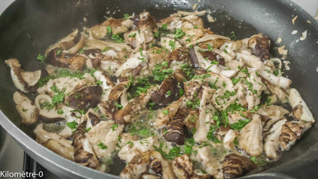 Pain perdu salé aux champignons (coulemelles) - Étape 2