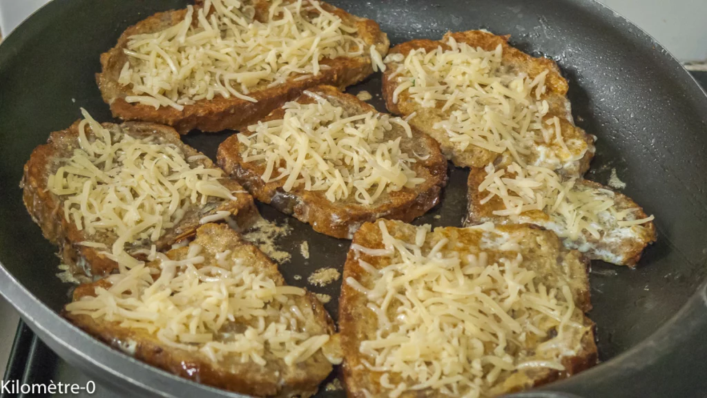 Pain perdu salé aux champignons (coulemelles) - Étape 7