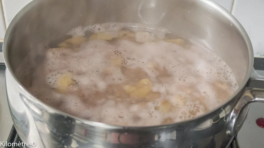 Châtaignes à la cuillère (castagne al cucchiaio) - Étape 1