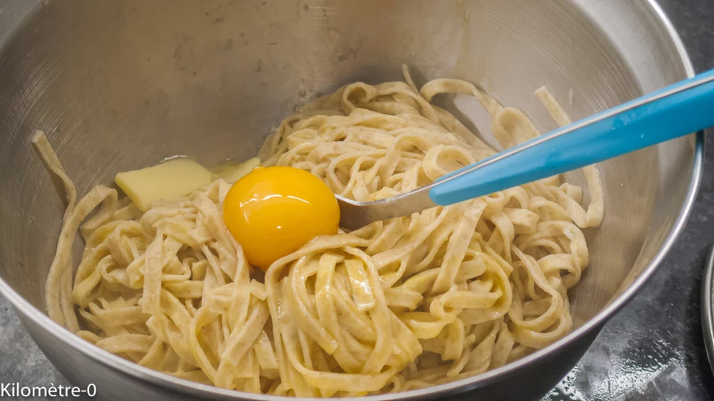 Pâtes au beurre et aux oeufs - Étape 4