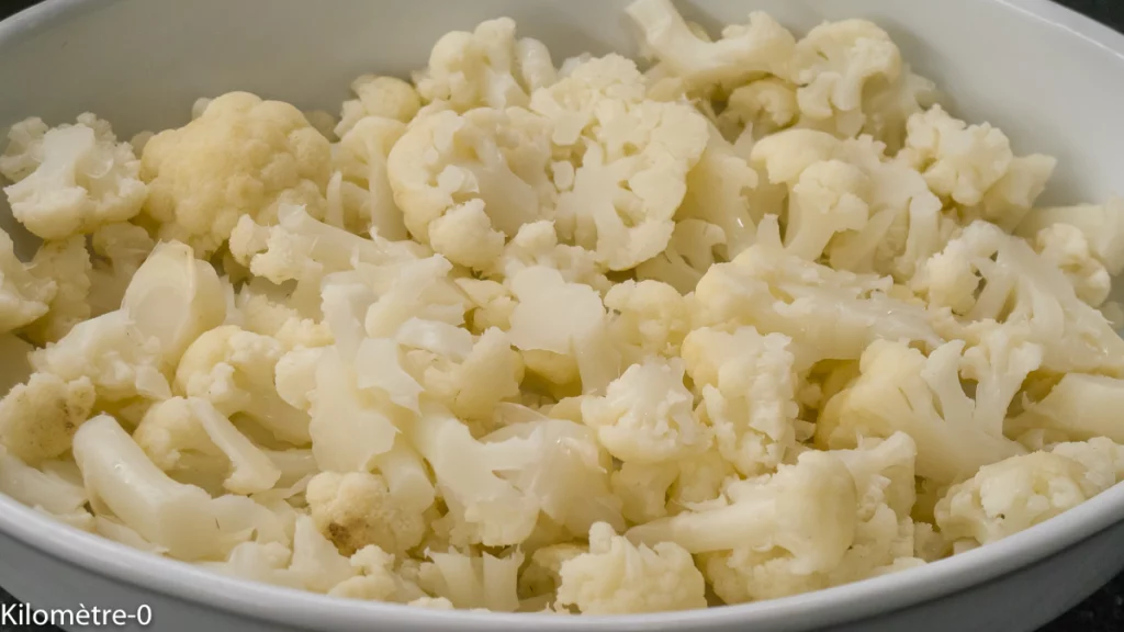 Gratin de chou fleur au saumon, sauce aurore - Étape 4