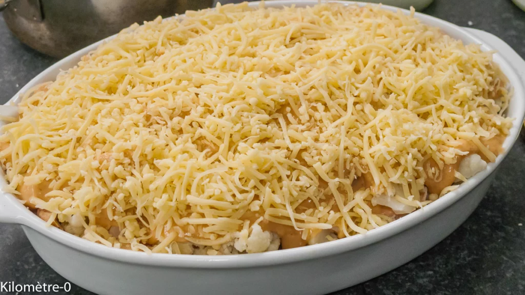 Gratin de chou fleur au saumon, sauce aurore - Étape 8