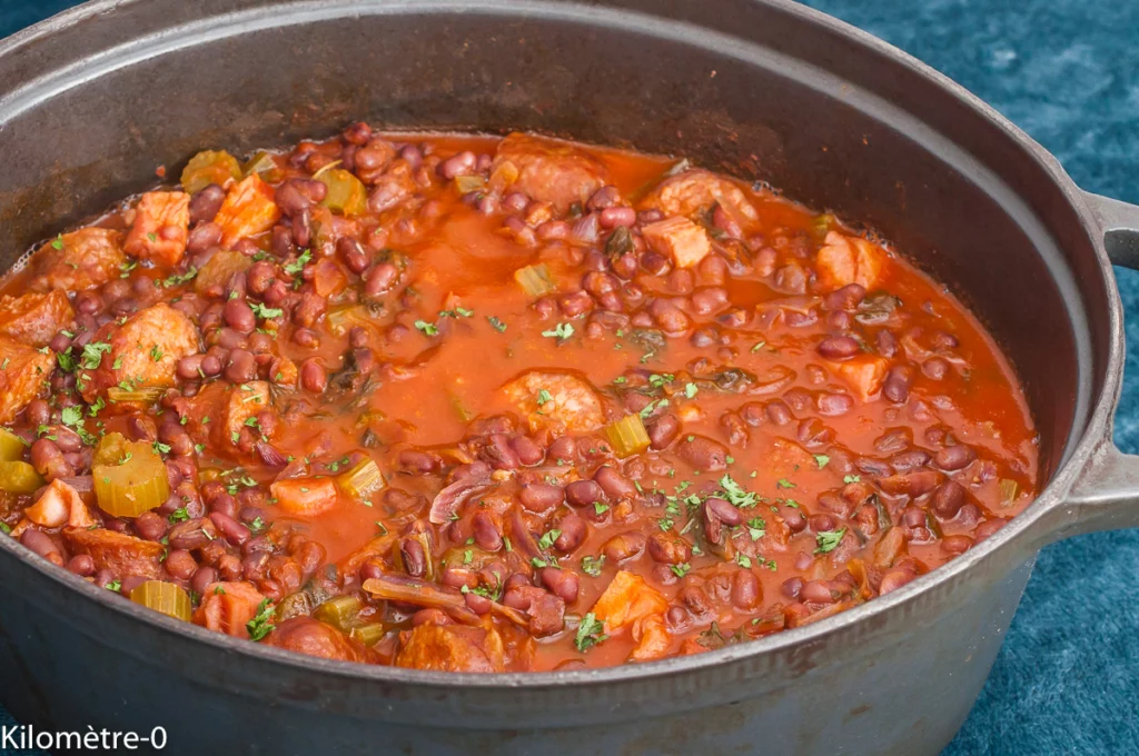 Saucisses fumées et jambon aux haricots rouges et au riz - Étape 10
