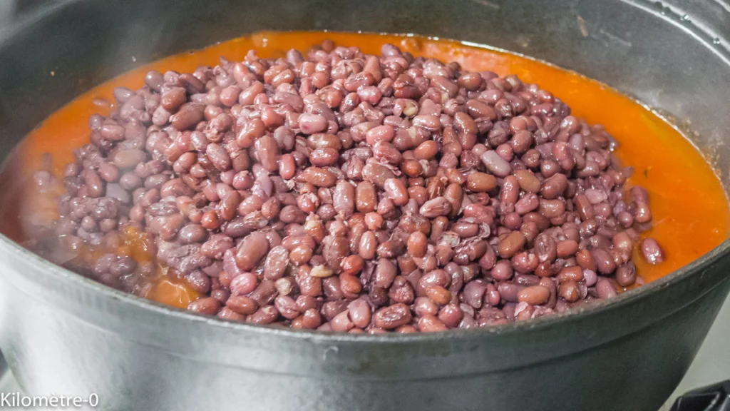 Saucisses fumées et jambon aux haricots rouges et au riz - Étape 7