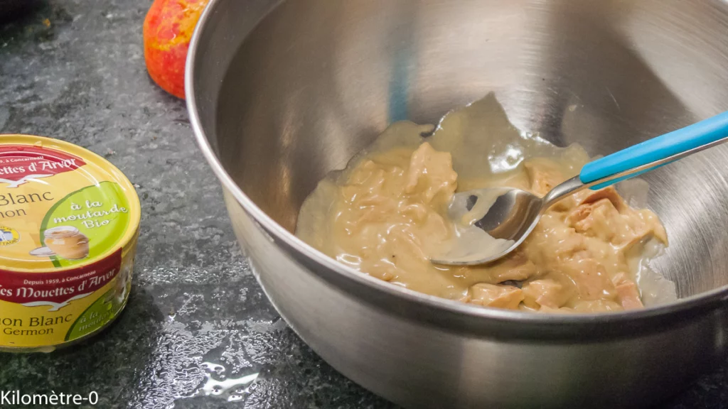 Salade de brocolis aux avocats et au thon à la moutarde - Étape 2