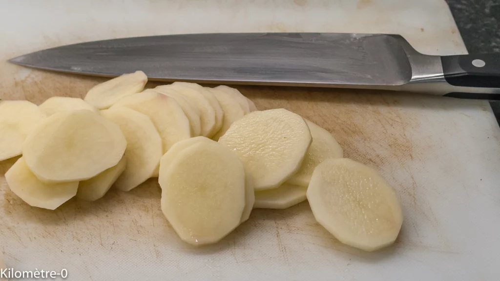 Tatin aux pommes de terre et magret séché de canard - Étape 2