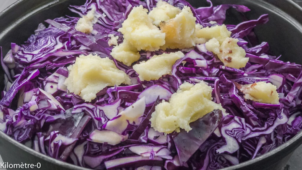 Échine de porc au four, chou rouge poêlé - Étape 4