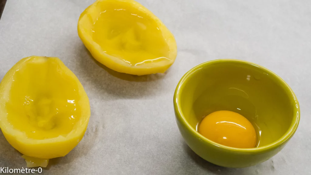 Pommes de terre farcies aux œufs et aux lardons - Étape 2