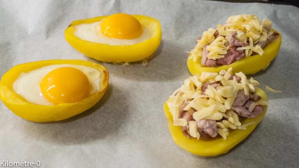 Pommes de terre farcies aux œufs et aux lardons - Étape 6