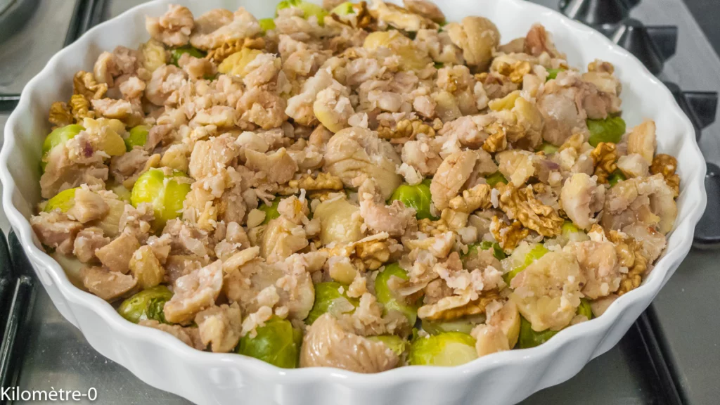 Gratin de choux de Bruxelles aux châtaignes - Étape 6
