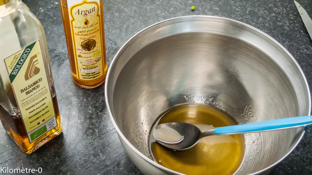 Salade de brocolis aux avocats, crevettes, saint jacques, grenade - Étape 3