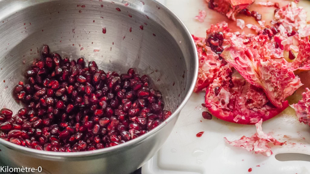 Salade de brocolis aux avocats, crevettes, saint jacques, grenade - Étape 5