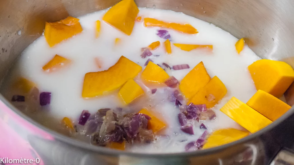 Velouté de courge butternut à l&rsquo;orange et aux saint-jacques - Étape 4