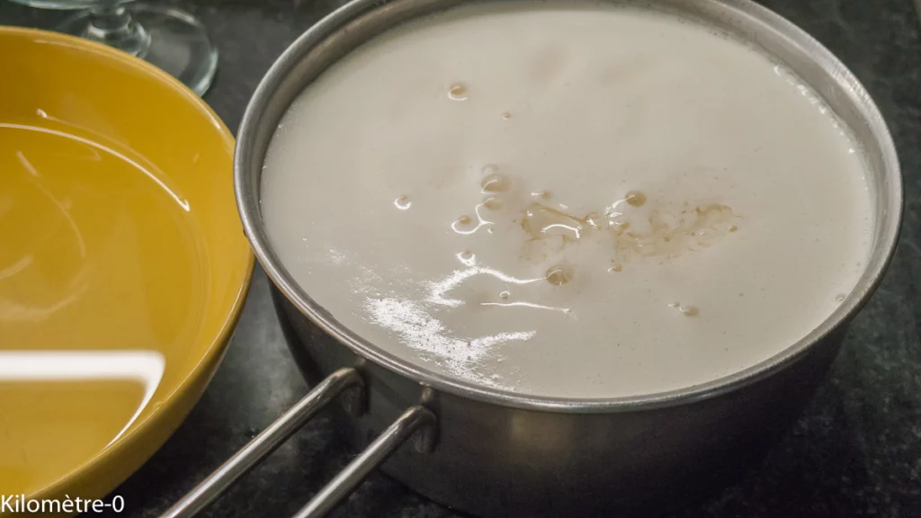 Panna cotta aux kiwis - Étape 2