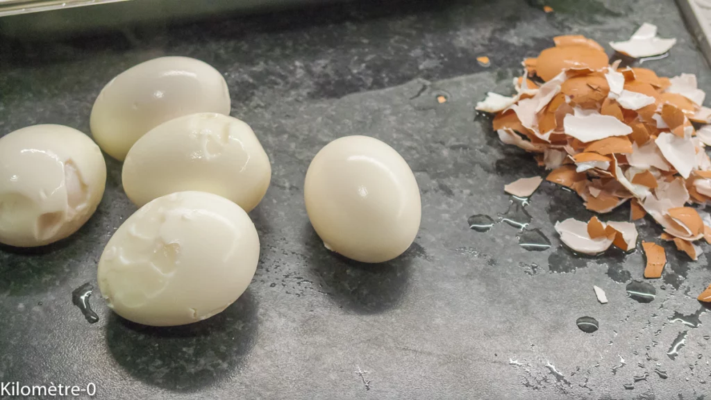 Salade de pâtes de maïs, haricots rouges, patates douces aux oeufs - Étape 3