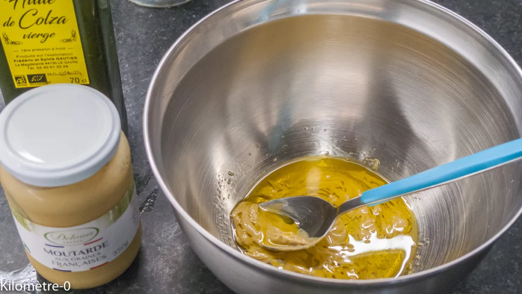 Salade de pâtes de maïs, haricots rouges, patates douces aux oeufs - Étape 4