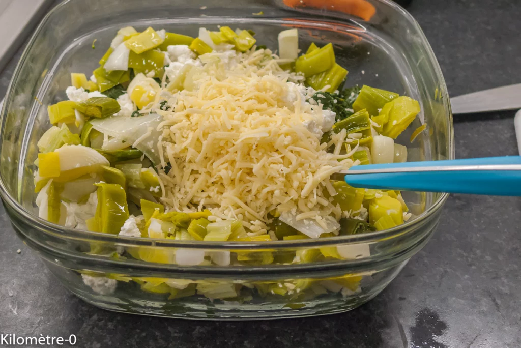 Briks aux épinards, poireaux et fromage (chèvre et emmental) - Étape 4