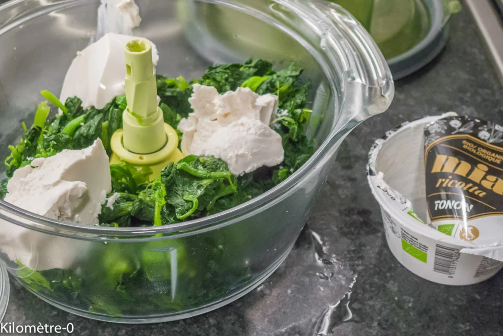 Gâteau de crêpes salées aux épinards et à la crème de pois chiches - Étape 5