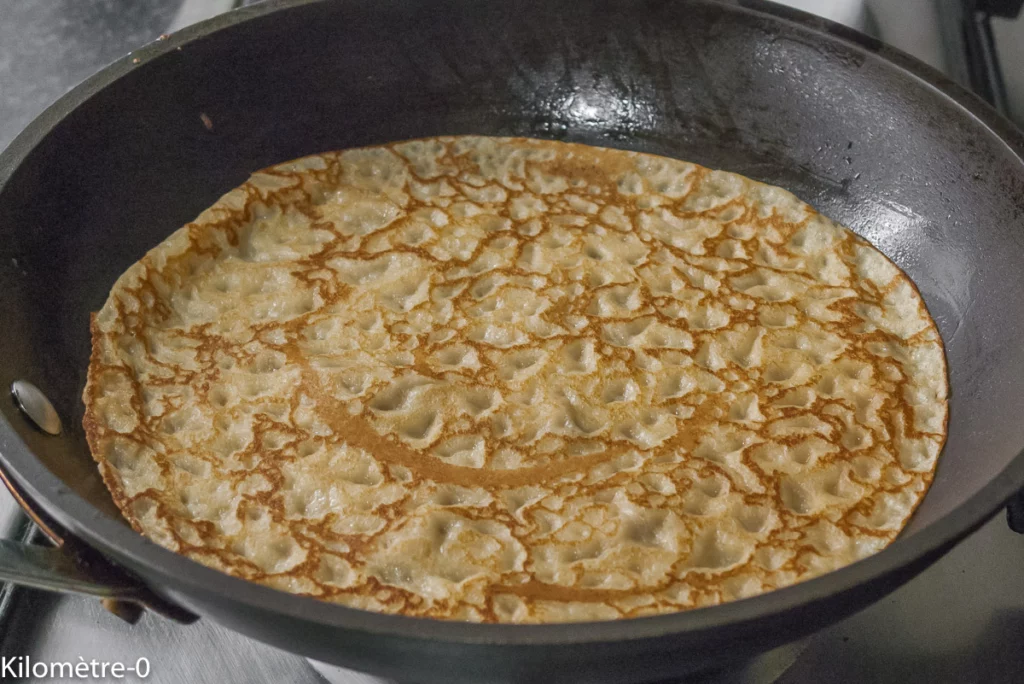 Gâteau de crêpes salées aux épinards et à la crème de pois chiches - Étape 6