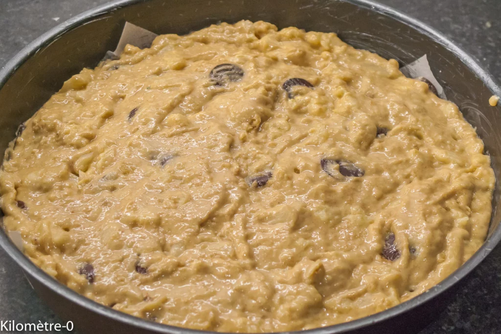 Gâteau du matin à la compote de pommes, aux bananes et aux farines de pois chiches et de petit épeautre - Étape 5