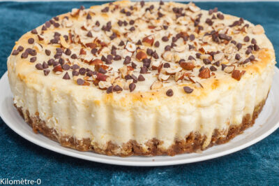 Photo de recette de cheesecake, dessert, gâteau, USA, States, Etats Unic, américain, cuisine du monde, dessert du monde, fromage blanc, laitage, noisettes, citron, spéculoos, gourmand, facile, oeufs, bio, Kilomètre-0, blog de cuisine réalisée à partir de produits de saison et issus de circuits courts