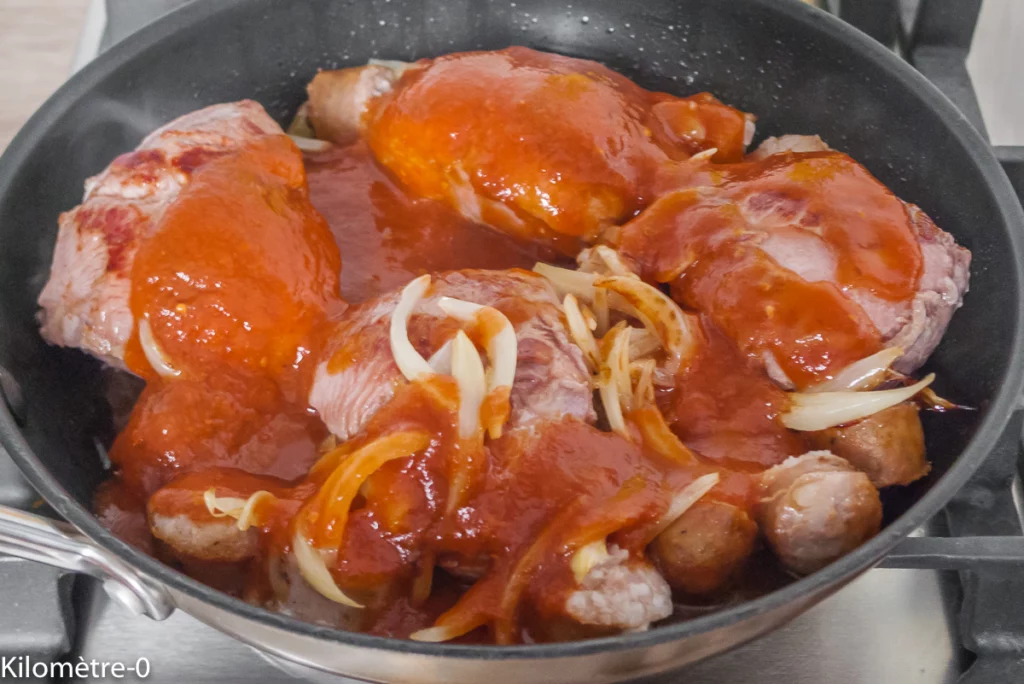 Mijoté de sots l&rsquo;y laisse à la saucisse fumée - Étape 3