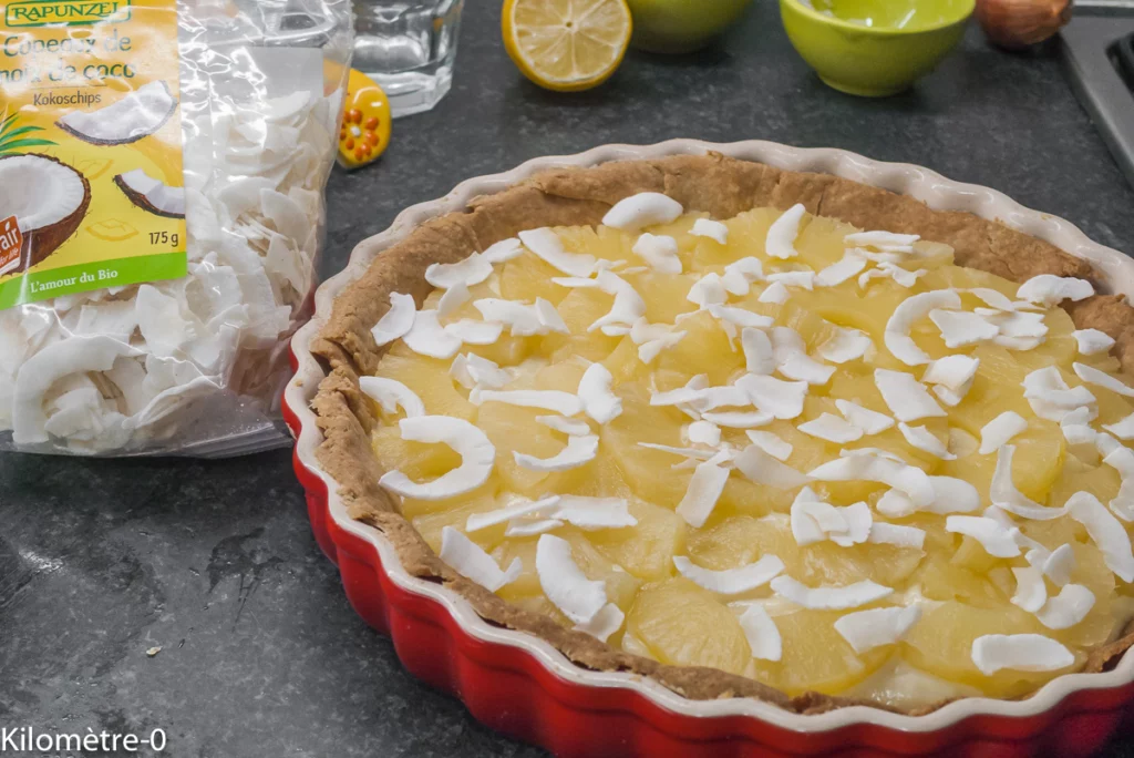 Tarte à la crème de coco et à l&rsquo;ananas - Étape 10