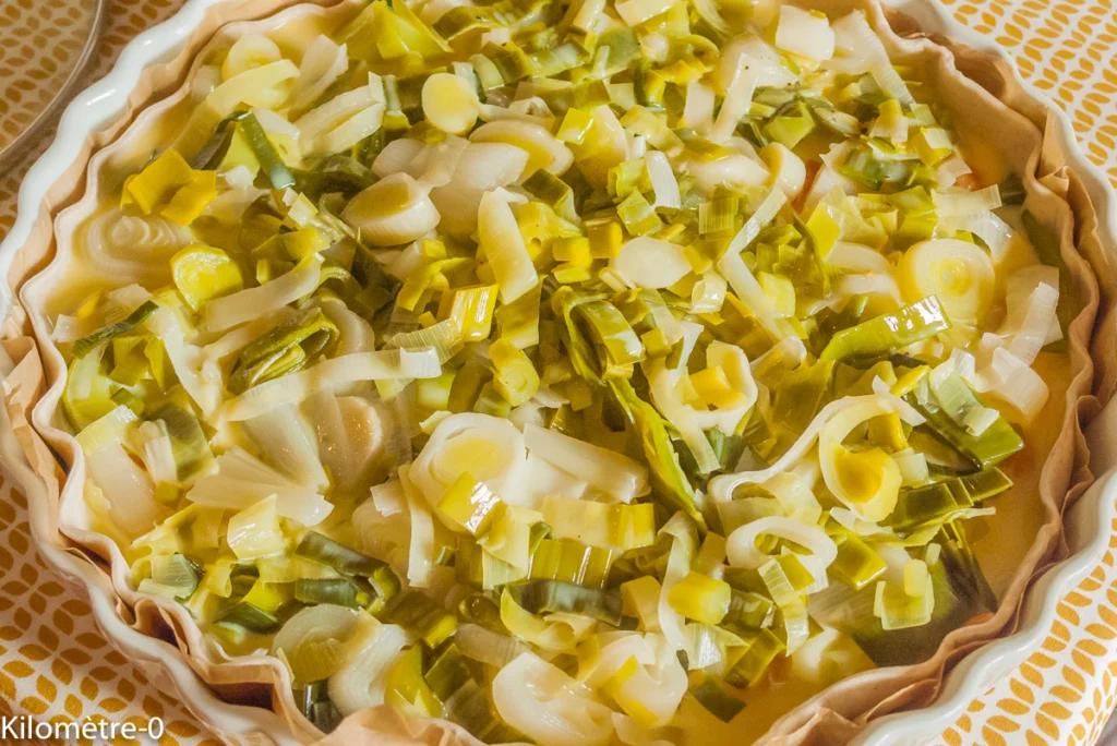 Quiche aux poireaux et au saumon - Étape 4